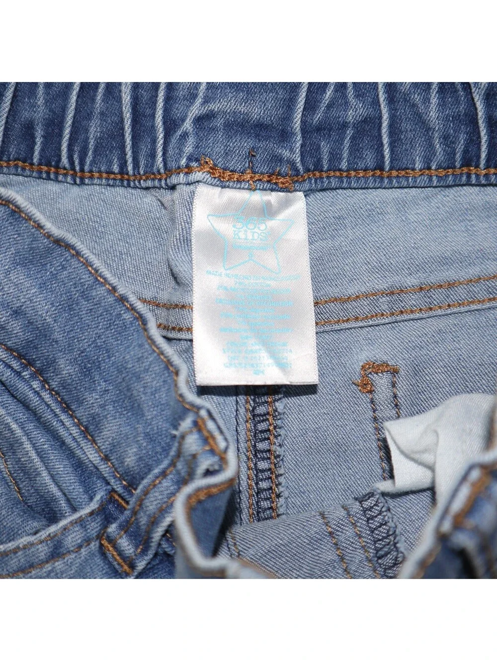 OshKosh B'gosh Boys Denim Shorts Size 5T Light Wash Blue Elastic Waist